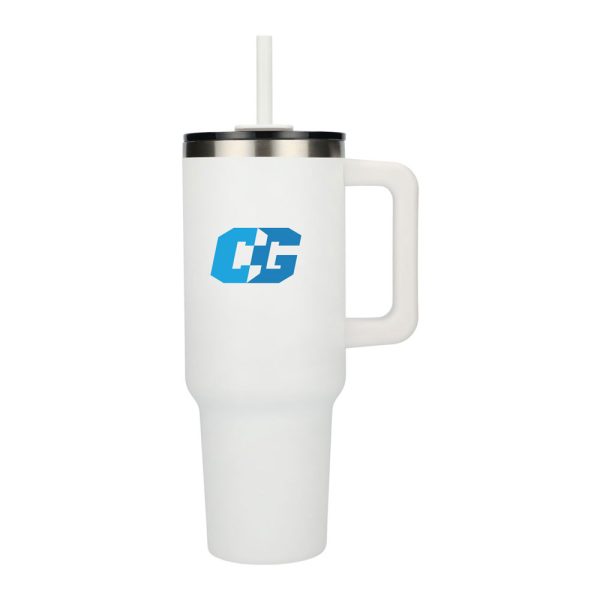 CG Pinnacle 40 oz Vacuum Insulated Eco-Friendly Travel Tumbler With Straw - Image 4
